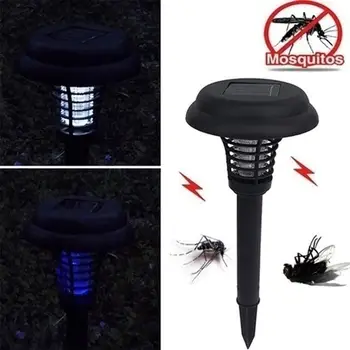 

ABS Solar Fence Light Mosquito Lamp Outdoor Illumination Eco Friendly Garden Animal Insect Black Electronic Solar Lawn Light