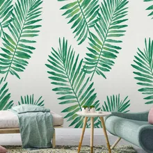 

Palm Rainforest Leaves Jungle Decor Paper Vinyl Self Adhesive Waterproof Wall Stickers Peel and Stick Removable Wallpaper