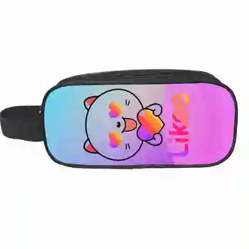 

Russia Stype LIKEE Makeup Box Cosmetic Bag Pencil Case for Girls School Stationery Bag 3D Print Llkee Video App Storage Pouch