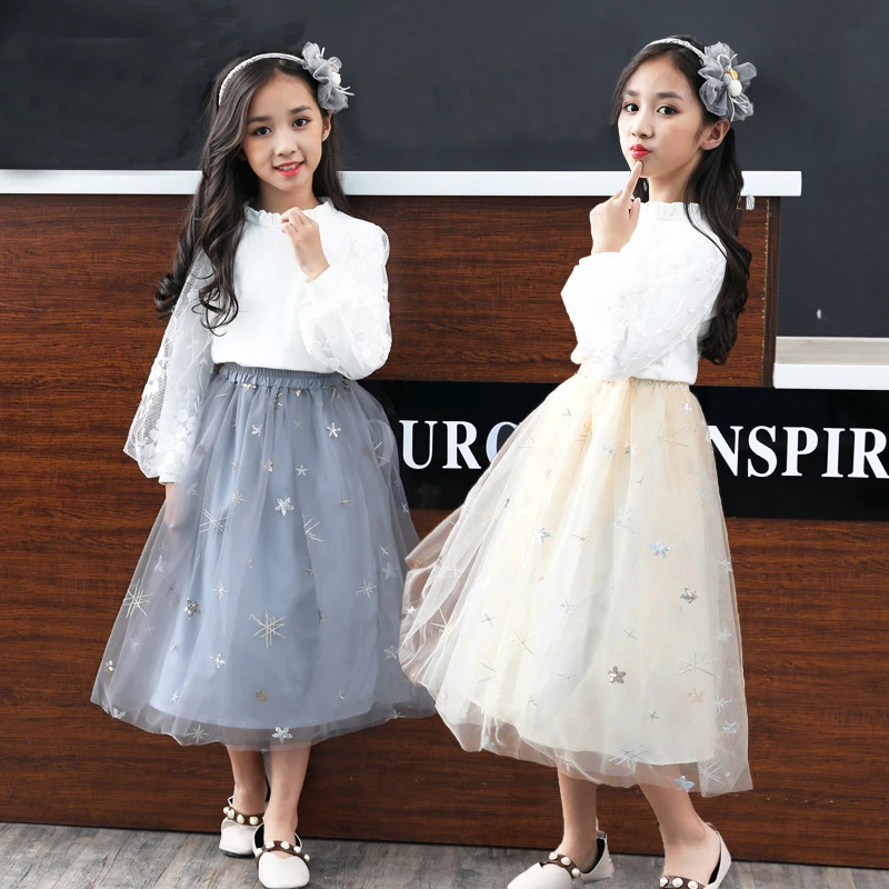 Faldas de tutú malla para niña, ropa para niña pequeña, faldas largas de princesa para niña de 4, 6, 8, 10, 12, 14 y 16 años|Faldas| - AliExpress