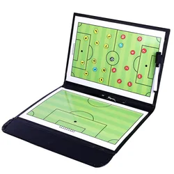 Coaches Football Tactical Board Foldable Folder Portable Magnetic Training Set With Marker Pen And Chess Piece PVC Non-slip