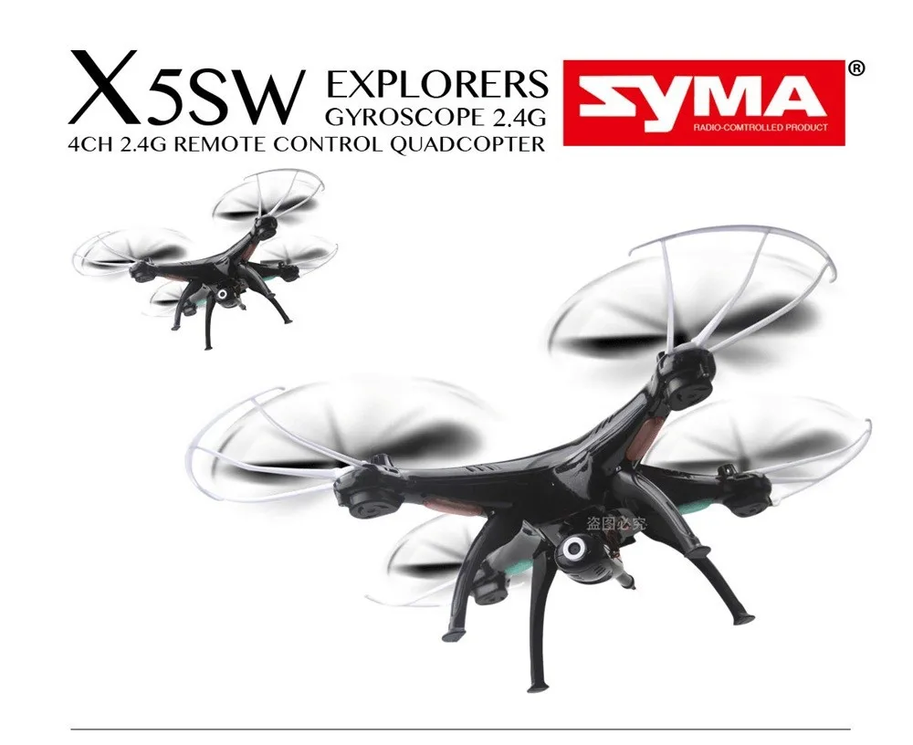 SYMA X5SW FPV Дрон с Камера обновления HD 2.0MP WI-FI RC Дрон 2,4G 6-осевой RC дроны RC самолет с большим радиусом игрушки летают самолет