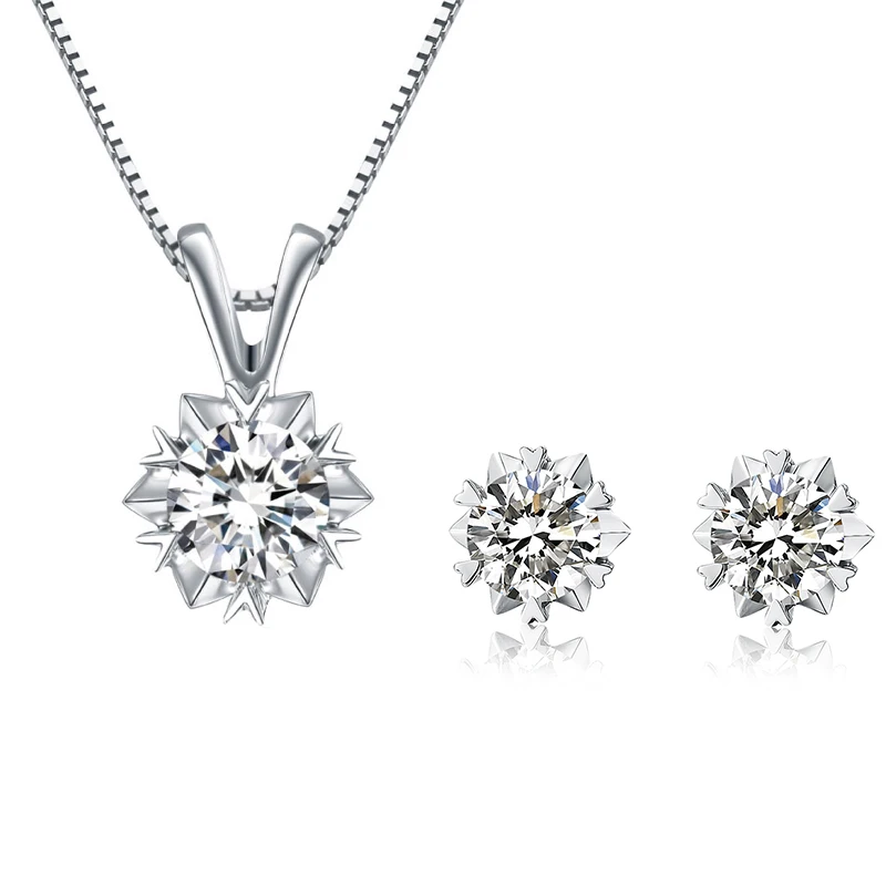 BOEYCJR серебро 925 пробы 1ct F цвет моисанита VVS хорошее ожерелье со стразами бижутерия