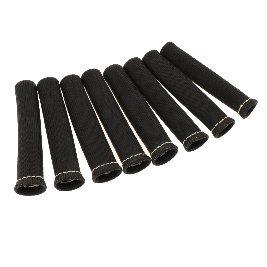 

8 Pieces Protection - Ignition Plug Sleeves Black Trunk Wire