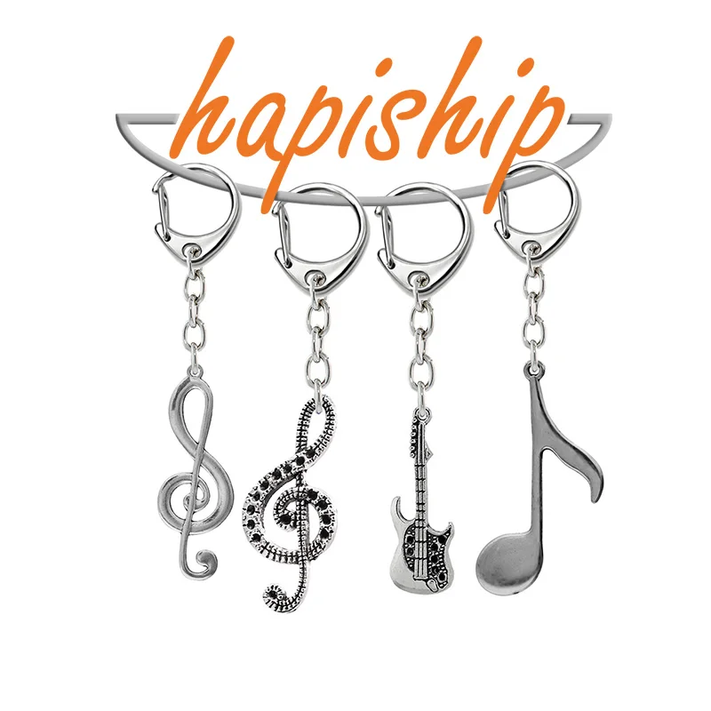 Hapiship 2018 новые женские/мужские Модные Винтажные брелки ручной работы с гитарой из