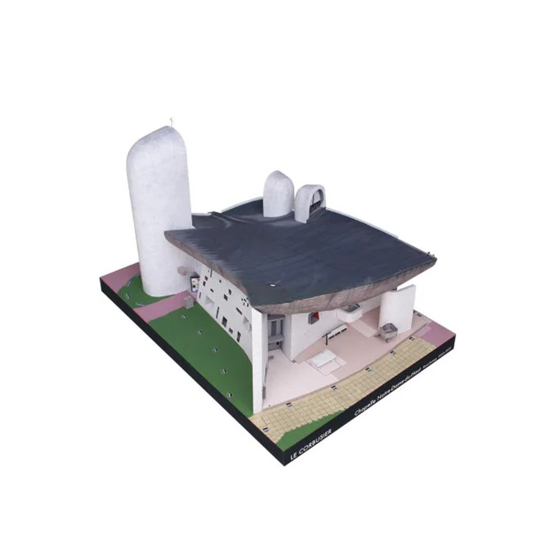 3D Paper Model France La Chapelle De Ronchamp 3D Paper Model House Papercraft DIY Art Origami Building Teens Adult Handmade Craft Toys QD-145