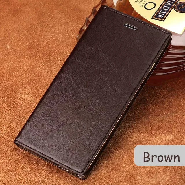 Brown Флип-чехол для телефона huawei P10 P20 P30 mate 9 10 20 Pro lite чехол с масляным воском на присоске чехол для Honor 8X max 9 V10 V20 чехол - Цвет: Brown
