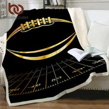 Постельные принадлежности Outlet роскошное пледы одеяло шерпа Флисовое одеяло золотой Американский футбол плюшевое покрывало одеяла для спорта для кровати Mantas