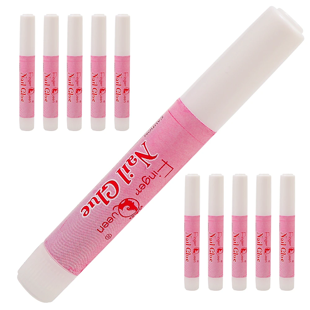 10pcs 2g Fast Drying Nail Art Glue Tips Glitter UV Acrylic Rhinestones