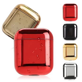 

Luxury PC Gold Protective Cases For Apple Airpods 2 Electroplated PC Earphone Case Cover Anti-fall Box For Airpods 1 Accessories