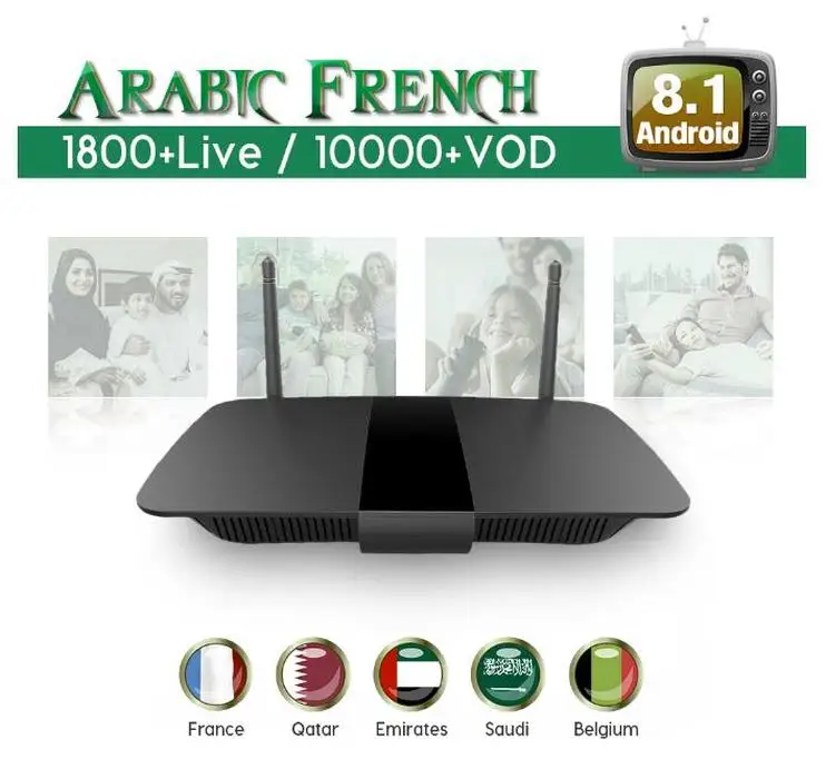 

Leadcool IPTV Arabic Italia Android 8.1 Q1504 2G 16G QHDTV 1 Year IPTV Subscription France Spain IPTV Benelux India Tunisia box