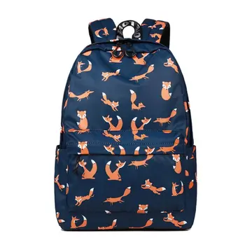 

Cartoon Fox Print Backpack for Women Girls Cute Schoolbag Travel Laptop Daypack Teenager School Bookbag 517D