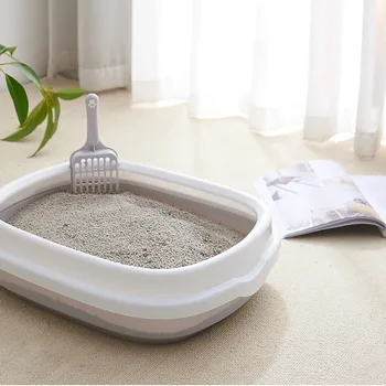 

Pet Toilet Bedpan Anti Splash Cats Litter Box Cat Dog Tray with Scoop Kitten Dog Clean Toilette Home Plastic Sand Box Supplies