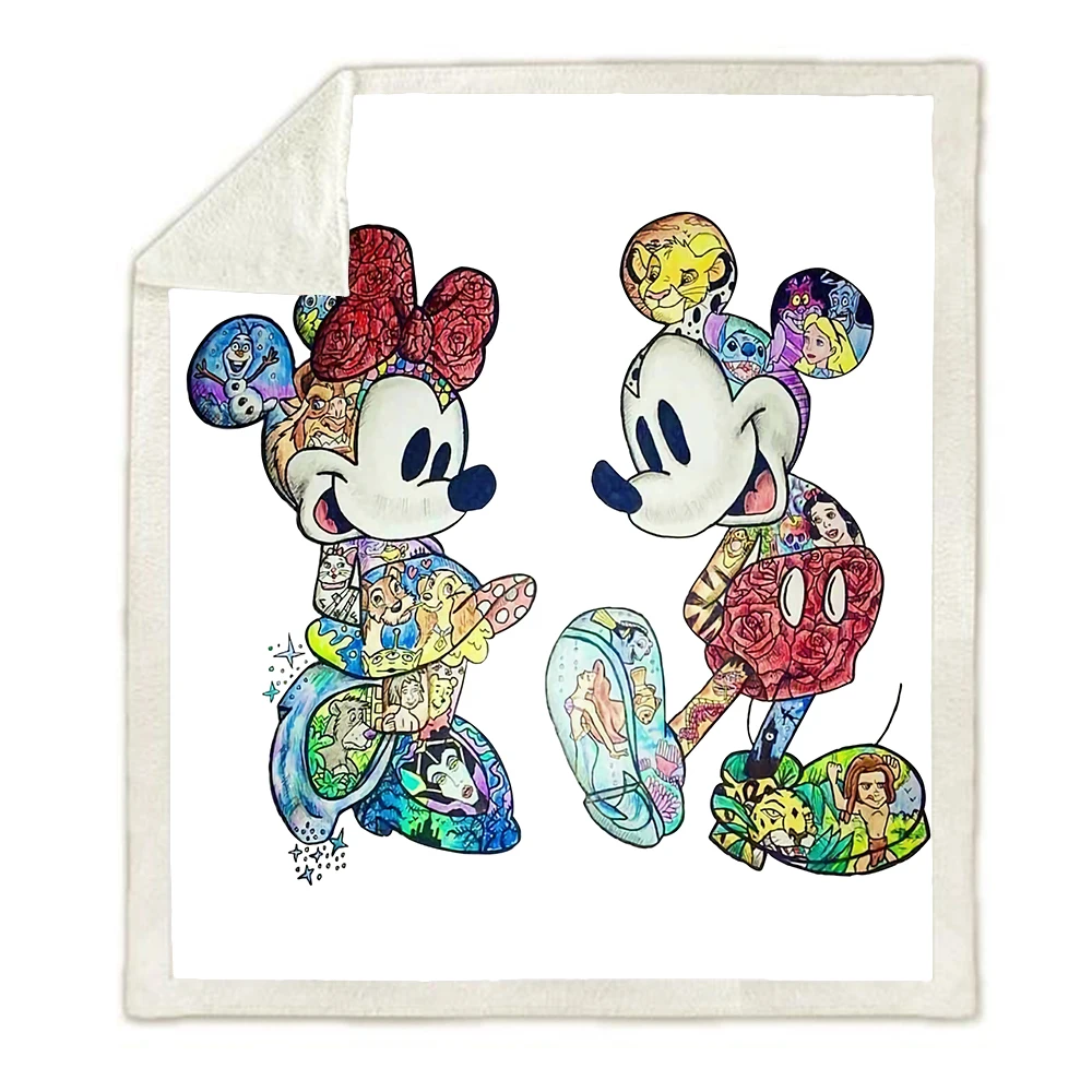 Disney Mickey Minnie Mouse Blanket Cartoon Flannel Fleece Blankets Throws on Bed/Crib/Couch 150x200CM Baby Girls Boys Kids Gifts | Дом и сад