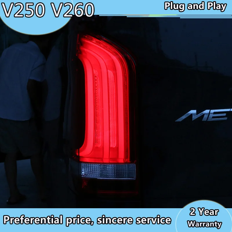 Задние фонари для Mercedes-Benz VITO V250 V260 V260L светодиодный задний фонарь для VITO светодиодный задний фонарь динамический сигнал поворота