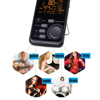 

WSM-240 Metro-tuner Rhythm Device Portable Electronic Metronome Universal Tuner Musical Instrument Accessories B2Cshop