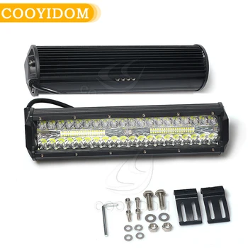 

COOYIDOM 1X 100%waterproof 400W Led Work Light heat dissipation Bar Flood Combo Beam Offroad Fog Driving Lights high strength