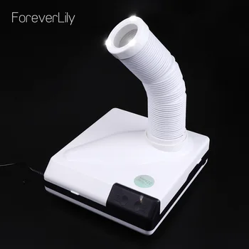 

60W Double Use Strong Nail Dust Collector Suction Dust Cleaner Retractable Elbow Design Fan Nail Vacuum Cleaner Manicure Machine