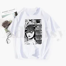 

Tomie Junji Ito Suehiro Maruo Horror Japan Anime New Harajuku Men T Shirt Print T-shirt Male Tops Hip Hop Casual Funny T Shirt