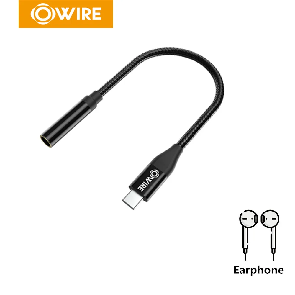 OWIRE кабель с разъемом USB типа C для 3 5 мм Женский адаптер наушников Переходник на