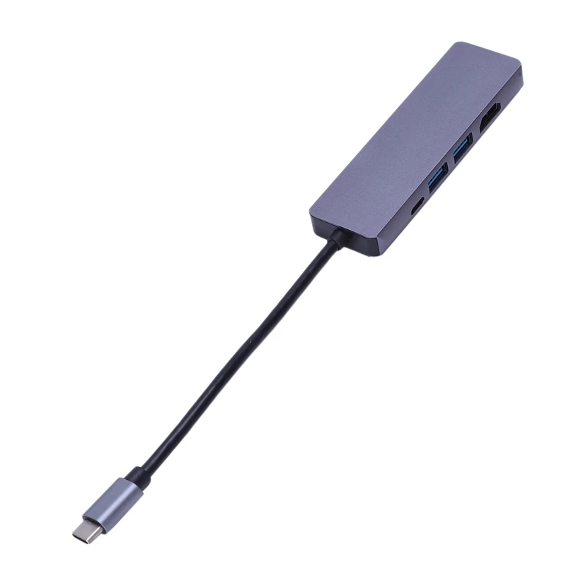 5 в 1 usb type C концентратор Hdmi 4K USB C концентратор к Gigabit Ethernet Rj45 Lan адаптер для Macbook Pro Thunderbolt 3 USB-C зарядное устройство Порт