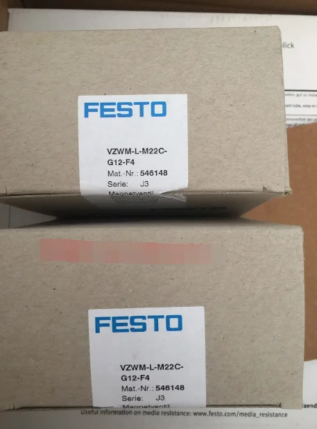New FESTO VZWM-L-M22C-G12-F4 546148 Solenoid valve free shipping | Безопасность и защита