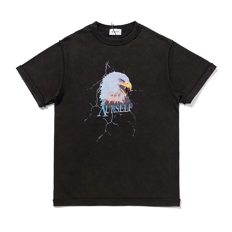 New 2021 Men Novelty luxury ASKYURSELF bald eagle T Shirts T-Shirt Hip Hop Skateboard Street Cotton T-Shirts Tee Top Kenye #069 | Мужская