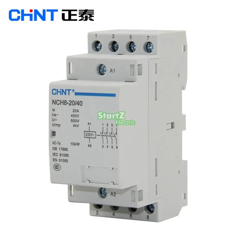CHNT NCH8 20/22 20A 400V 2NO 2NC din рейка AC контактор для дома|ac contactor|2no 2nccontactor ac |