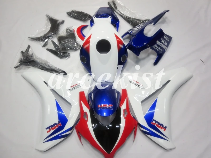ABS литья под давлением мотоцикл обтекатели комплект Подходит для Honda CBR1000RR 08 09 10 11 2008-2011 набор кузова белый