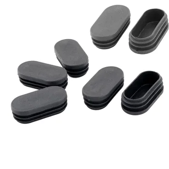 

20PCS Black Plastic Blanking End Cap Tube Home Furniture Accessories Plug Inserts Pipe Box Chair Desk Noise Proctor Mat Covers