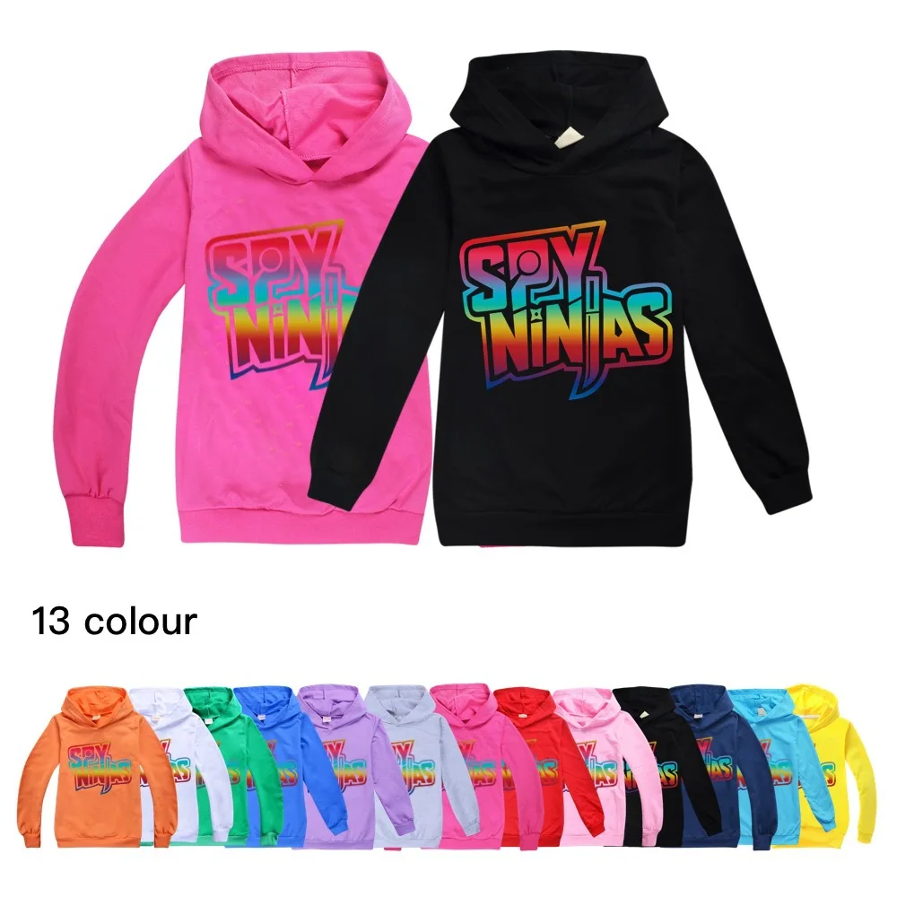 

SPY NINJA Boys Hoodies Tees Cotton Boys Spring Clothes Shirts for Teenage Girls Anime Cosplay Pink Shirt Little Kids Hooded Tops