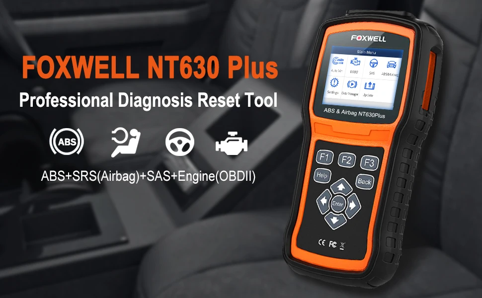 Foxwell NT630プラスOBD2 absエアバッグスキャナ自動車srsリセットsas obd 2オートスキャナーobd車診断スキャン