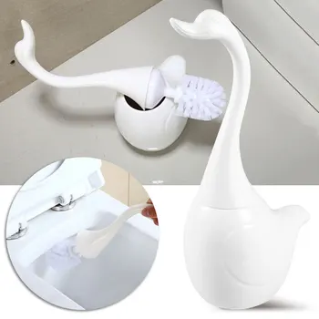 

1pc Toilet Brush Set Plastic Modern Compact Toilet Bowl Brush for Pedestal Pan Closestool Home Bathroom Restroom Office