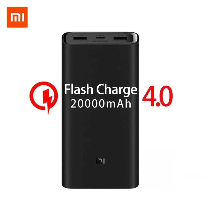 2019 Новый Xiaomi mi Power Bank 20000 мАч 3 USB C 45 Вт три порта выходной сигнал PD быстрое зарядное