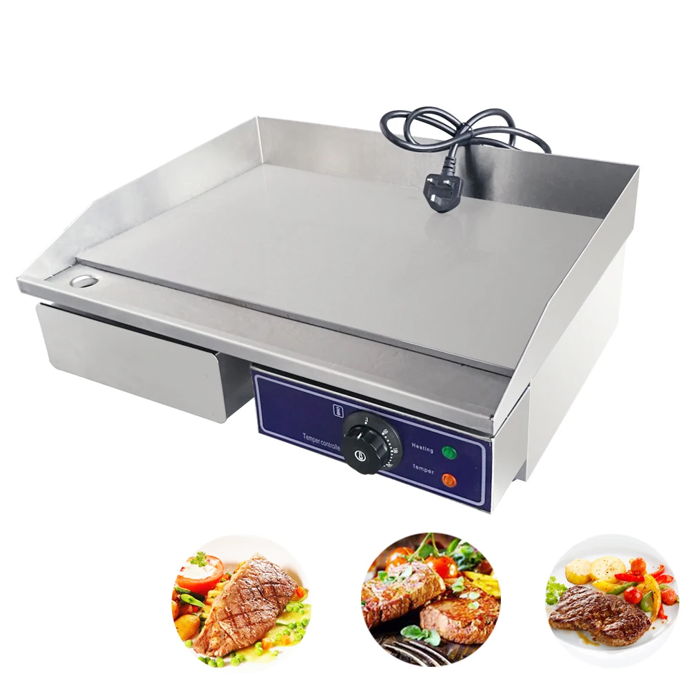 

Hot sell BBQ grill with indicator stainless steel electric griddle for kitchen use cooking teppanyaki