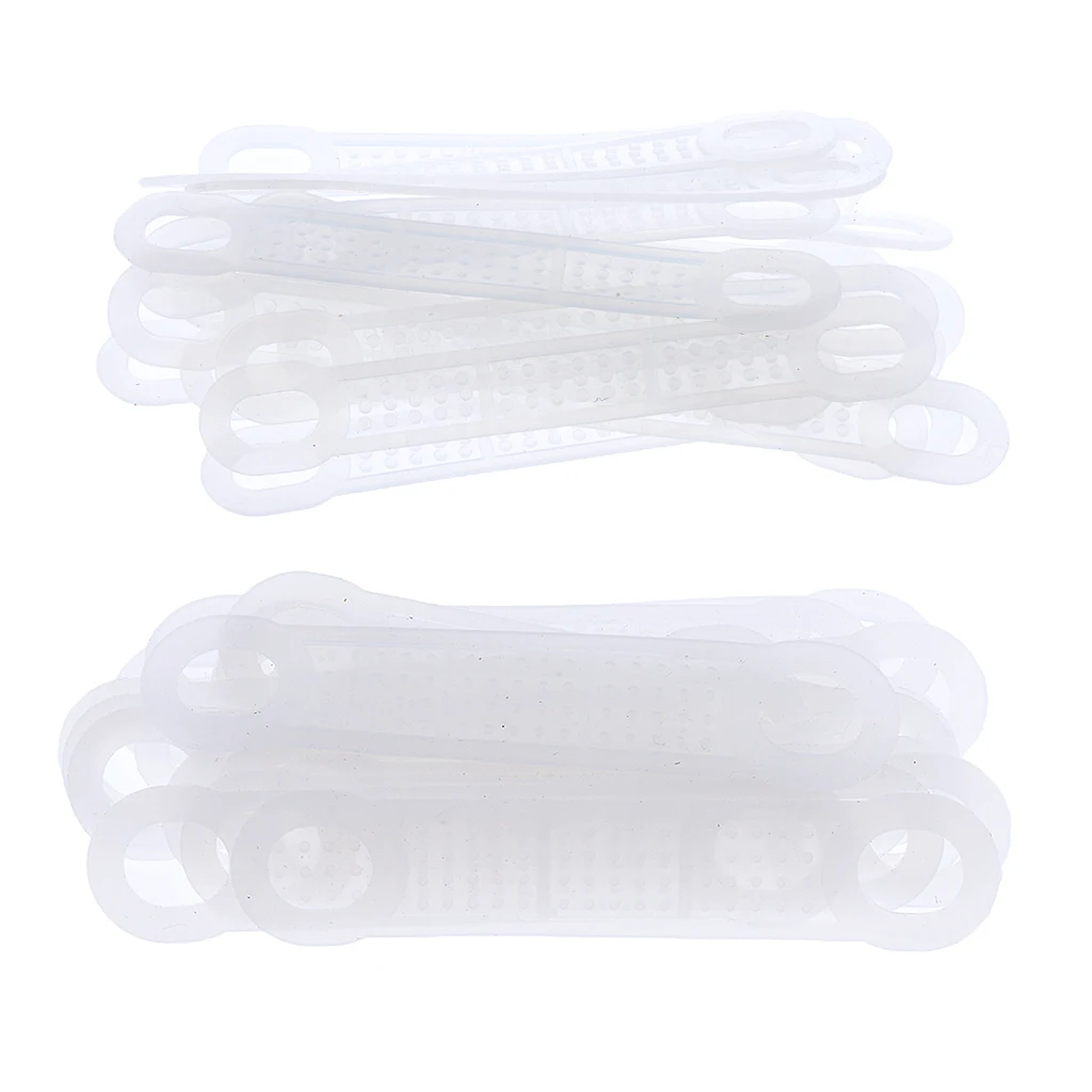 20 Pack Anti Slip Clear Rubber Clothes Hanger Grips Clothing Hanger Strips