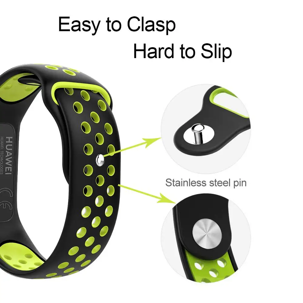  Silicone Two-Color Comfortable Wrist Band Replacement Strap For Huawei HONOR 4 Running/3E/AW70 Smar - 4000067471592