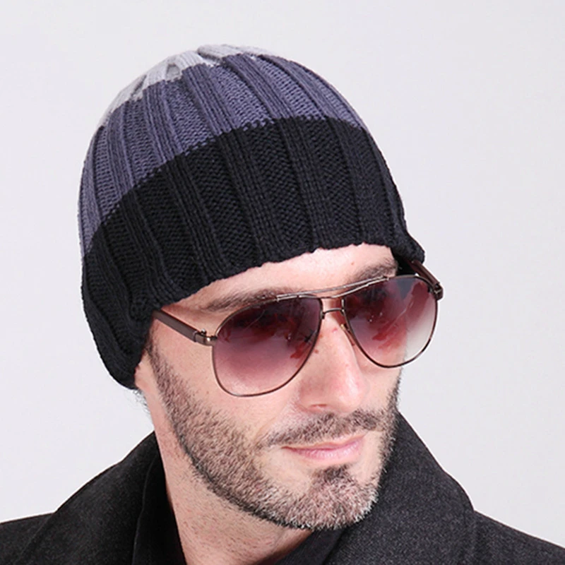 

Street Knitted Hat Women Men Acrylic Unisex Casual Solid Pumpkin Portable Melon Cap Brimless Hats Hip Hop Beanie Skull caps
