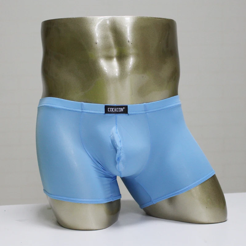 Мужское нижнее белье для геев cueca masculina боксерские трусы шорты бесшовные бикини с сеткой Прозрачное нижнее белье cuecas Боксеры Трусы