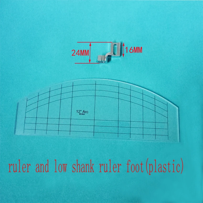 Стеганая линейка шаблон с низким хвостовиком линейка ноги пластик для шитья стеганая вышивка# RL-01D - Цвет: ruler and ruler foot