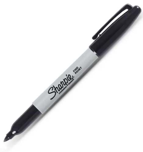 Sharpie тонкая точечная бумага для промышленного маркер для письма Стекло Металл Пластик постоянный круглый черный для Краска носок офис 1 шт