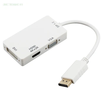شراء3 في 1 جهاز عرض صغير DP ذكر إلى DVI HDMI VGA الصوت أنثى محول عرض ميناء كابل محول للكمبيوتر للكمبيوتر ماك بوك