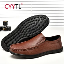

CYYTL Men's Casual Slip On Lightweight Shoes Comfortable Loafers Leather Driving Business Work Office Dress Mocasines Hombre