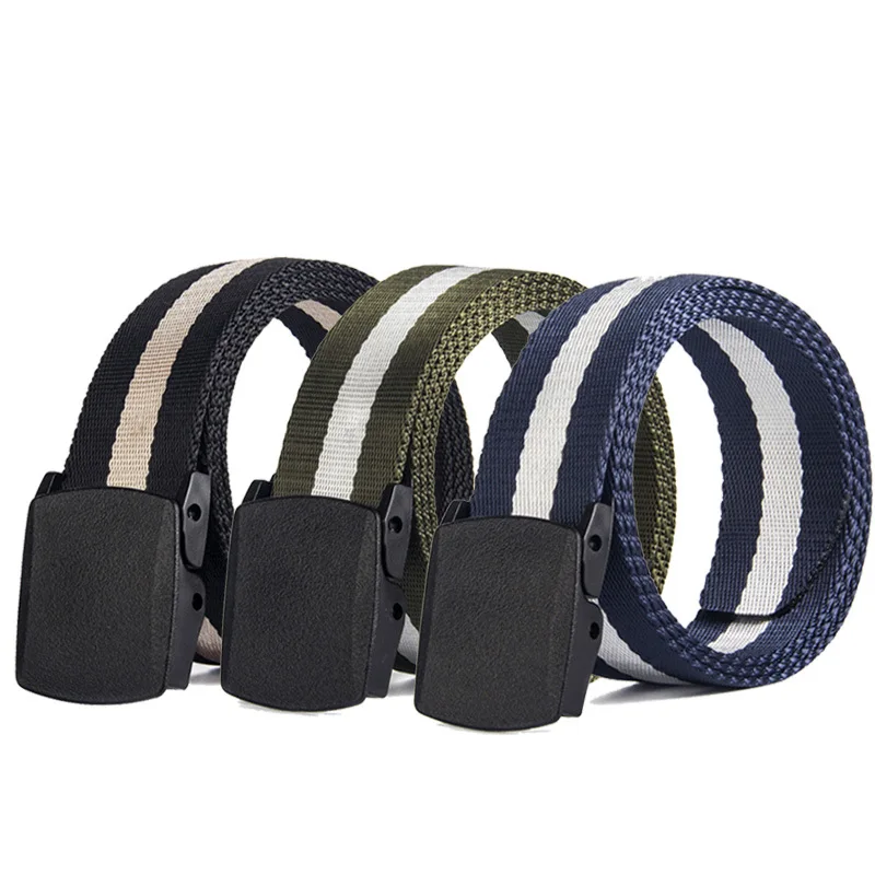 black belt with holes Fashion Men Female Belts Nylon Braided Elastic Belt Top Quality Outdoor Travel Tactical Waist Belt with Metal Buckle Jeans Belt mens black belt