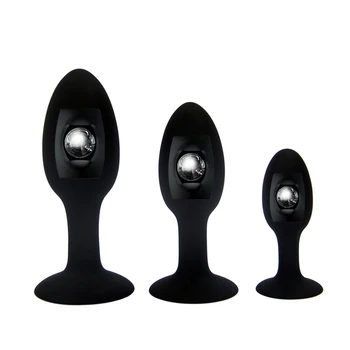VETIRY Anal Plug Inside Metal Ball Erotic Anal Beads Plug Butt Plug Prostate Massager Sex Toys For Women Men Masturbation 2
