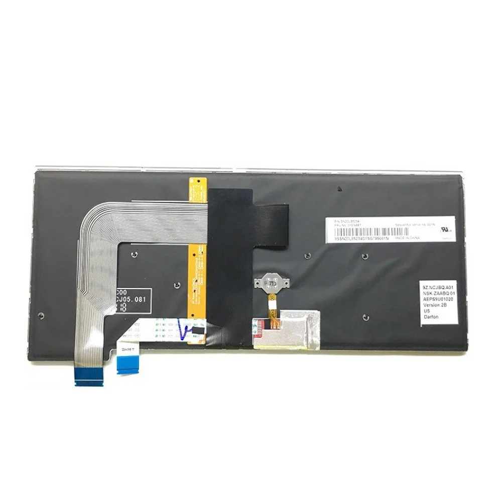 01ER869 01ER910 01EN887 американский английский клавиатура Siver для ThinkPad 13(2nd Gen) S2(2nd Gen) T470S подсветка