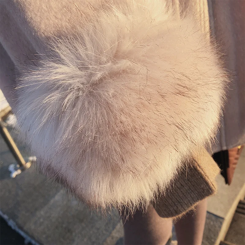MISHOW, Осень-зима, свободное, Vogue, корейский стиль, Женское пальто, очень толстое, уличная одежда, шерстяной воротник, хорошо сохраняет тепло, куртка MX18D9680