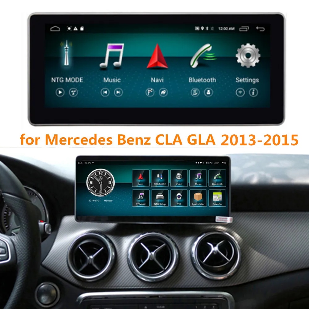 10,25 дюймов 4+ 64 г Android дисплей для Mercedes Benz CLA 2013- автомобильный Радио экран gps Bluetooth Сенсорный экран навигация