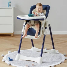 Chaise haute de luxe inclinable multifonction pour bébé, avec roulettes, Table à manger pour enfants, siège d'alimentation, installation facile