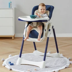 Chaise haute de luxe inclinable multifonction pour bébé, avec roulettes, Table à manger pour enfants, siège d'alimentation, installation facile 
